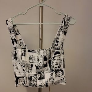 BNWT Reformation Vio Comic/Newsprint Top